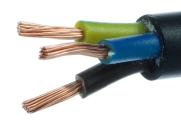 Kabel mieszkaniowy czarny OMY 3x0,75 300V 10m.
