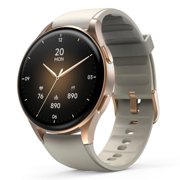 Smartwatch Hama 8900 GPS AMOLED rozmowy odbieranie połączeń różowe złoto