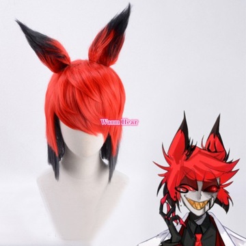 Cosplay Wig Anime Hazbin Hotel Alastor peruka z us