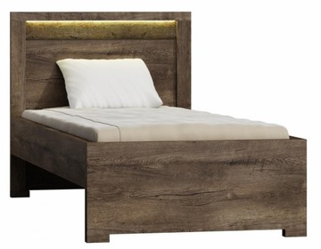 I20 ŁÓŻKO WĄSKIE JESION loftowe industrialne 90 cm