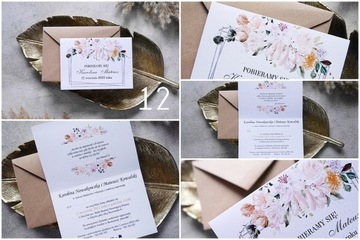 Приглашения на свадьбу в конверте, набор из 5 штук, в конверте для свадебных приглашений