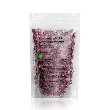 NATURALNE SUSZONE PŁATKI RÓŻY SUSZ RÓŻA CZERWONE 10 G ECOSPA