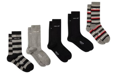 LEVI'S SKARPETKI 5-PACK LOGO LEVI NA PREZENT 35-38