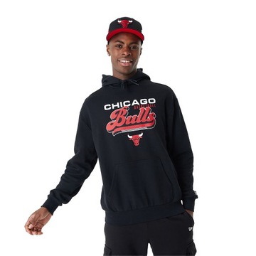 Черная мужская толстовка New Era NBA Graphic OS Chicago Bulls L