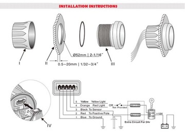 Индикатор заряда аккумулятора 24В 52мм КУС