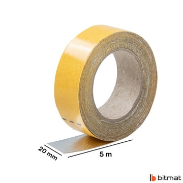 Серебряный термочехол Самоклеящийся до 600°C Термолента 20 мм х 5 м