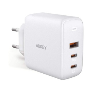 Aukey PA-B6S Omnia Mix GaN 2xUSB-C 1xUSB-A Pd 90W Rychlá nabíječka Delivery