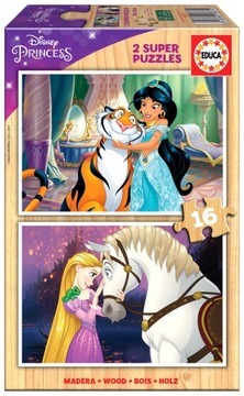 Educa Puzzle 2 x 16 Aladyn Zaplątani drewniane