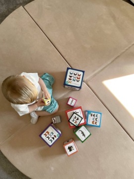 Игровой коврик 160 см для малышей круглый складной