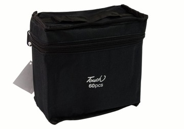 MARKERY ALKOHOLOWE 60 szt FLAMASTRY MAZAKI PISAKI DWUSTRONNE + TORBA PRO