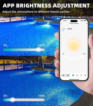 Умная светодиодная лампа для бассейна RGB 10 Вт IP68 Освещение бассейна в форме морской звезды