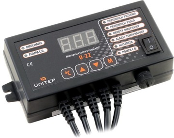 ZESTAW - STEROWNIK U-22 DO KOTŁA PIECA + Wentylator 80 W dmuchawa NWS-100