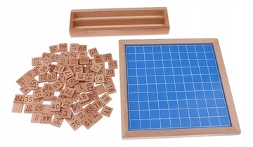 Numer tablicy liczącej 1-100 Materiał Montessori