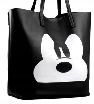 TORBA NA RAMIĘ DO RĘKI myszka MIKI shopper DUŻA A4