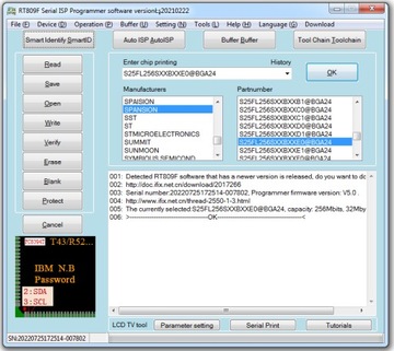 Универсальный последовательный USB-программатор RT809F.