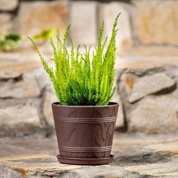 Цветочный горшок для цветов 42 см. Деревянная пластиковая цветочная крышка