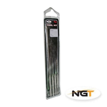 NGT 4pc Stainless Baiting Tool Set Igła wiertło