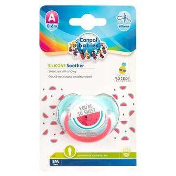Canpol smoczek silikonowy symetryczny 0-6m 22/521