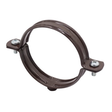 Uchwyt - Obejma do Rury Spustowej do PVC fi 90 mm Brąz Połysk 8017
