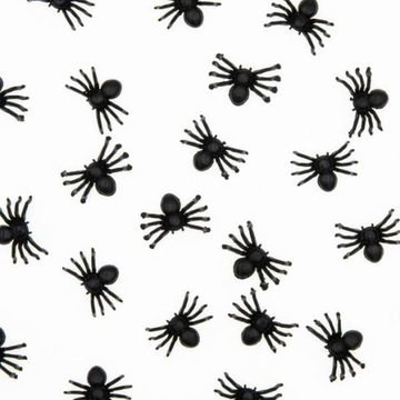 PAJĄKI PLASTIKOWE CZARNE 10 SZTUK HALLOWEEN