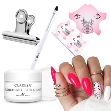 Набор для наращивания ногтей CLARESA GEL 15 мл шаблон