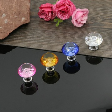 Прозрачный алмазный кристалл, дверца шкафа, ящик, ручка для мусорного ведра, 30 мм