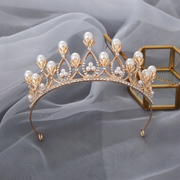 Tiara Korona Błyszcząca Opaska Do Włosów