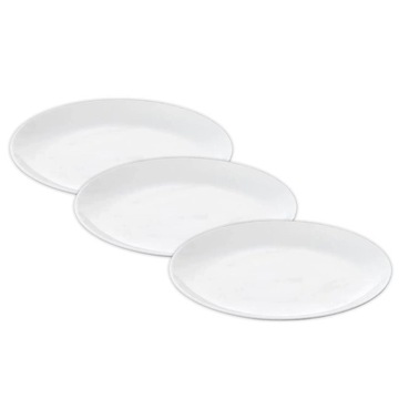 Talerz obiadowy płytki 28 cm z bialęj porcelany WILMAX OKRĄGŁY zestaw 3 szt