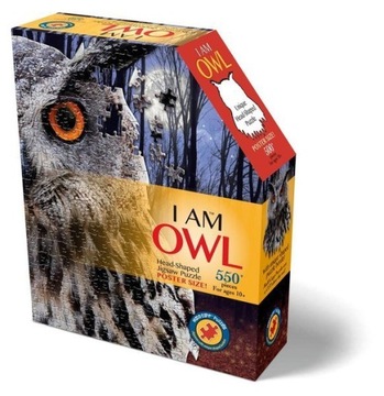 Puzzle Konturowe Układanka I AM Sowa 550 elementów