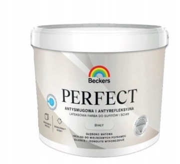 BECKERS FARBA PERFECT WHITE SUFIT ŚCIANY BIAŁA 9L