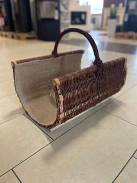 Kosz wiklinowy na drewno