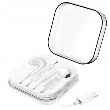 SŁUCHAWKI DOUSZNE PRZEWODOWE LIGHTNING DO IPHONE XS XR 11 12 13 14 PRO MAX