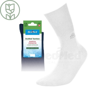 Skarpety antyzapachowe Deomed Bamboo białe 43-46