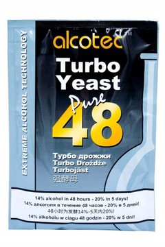 10 SZT DROŻDŻE GORZELNICZE TURBO ALCOTEC 48 PURE