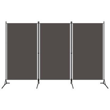 Parawan 3-panelowy, antracytowy, 260 x 180 cm