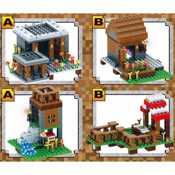 MINECRAFT BLOCKS 778EL MY WORLD БОЛЬШАЯ СВЕТОДИОДНАЯ ДЕРЕВНЯ