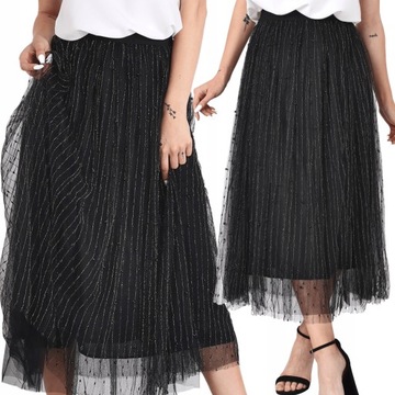 SPÓDNICA DAMSKA SPÓDNICZKA DŁUGA KOBIECA LETNIA ELEGANCKA TIUL KOLORY 1935