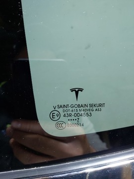 ЗАДНЕЕ ОКНО КУЗОВА СЛЕВА, TESLA МОДЕЛЬ X