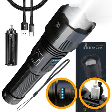 LATARKA EXTRALINK LED TAKTYCZNA MEGA MOCNA USB