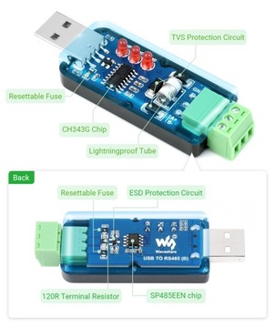 Промышленный преобразователь USB-RS485 CH343G