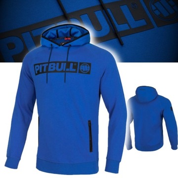 PITBULL WEST COAST BLUZA MĘSKA Z KAPTUREM FALCON HILLTOP 400g NIEBIESKA M
