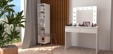 ЗЕРКАЛО ТРУБНОЙ СТОЛИК ДЛЯ МАКИЯЖА С 12 светодиодной ПОДСВЕТКОЙ