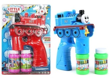 BUBBLE GUN PISTOLET NA BAŃSKI MYDLANE POCIĄG TOMEK + ZAPAS