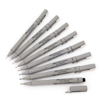 Пигмент для рисования тонкой подводкой Faber-Castell ecco 0,2 мм черный