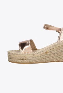 ASOS Design ozl ESPADRYLE METALICZNE SANDAŁY KOTURN 40