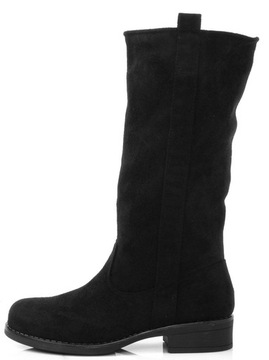 6080 ЧЕРНЫЕ ЗАМШЕВЫЕ ОФИЦЕРСКИЕ БОТИНКИ 38