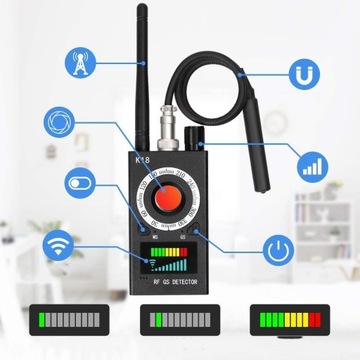 Детекторы прослушки для GPS-локатора/камеры WiFi 8000 МГц черный