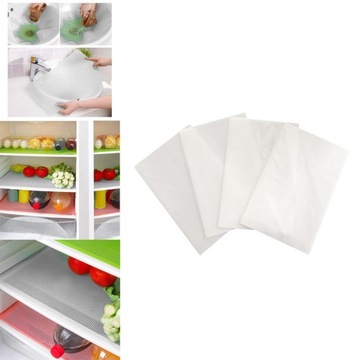 4x Multipurpose Fridge Mats, Waterproof White