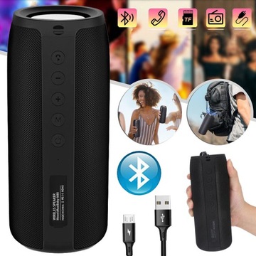 PRZENOŚNY GŁOŚNIK BLUETOOTH 20W WODOODPORNA, PRAWDZIWE BEZPRZEWODOWE STEREO