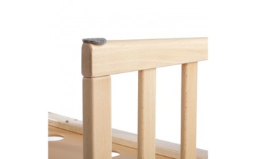 ДЕРЕВЯННАЯ ОВАЛЬНАЯ ДЕТСКАЯ КРОВАТЬ Нейтральный 7в1 с РЕГУЛИРУЕМЫМ матрасом